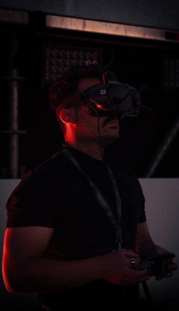 Melihcan Özkara shooting with FPV goggles